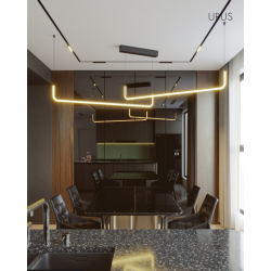 PAKABINAMAS LED ŠVIESTUVAS URUS L150 30W JUODAS kaina