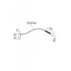 SIENINIS LED ŠVIESTUVAS DRILL FLEXIBLE 8W 3000K ŽALVARIO SPALVOS pigiau