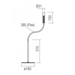 STALINIS LED ŠVIESTUVAS DRILL FLEXIBLE 8W 3000K JUODAS pristatymas
