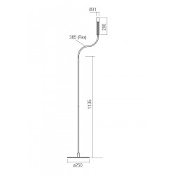 PASTATOMAS LED ŠVIESTUVAS DRILL FLEXIBLE 8W 3000K ŽALVARIO SPALVOS internetu