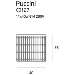 LUBINIS ŠVIESTUVAS PUCCINI D40 CHROMO SPALVOS internetu