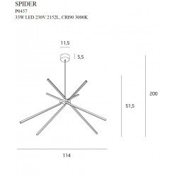 PAKABINAMAS LED ŠVIESTUVAS SPIDER D114 33W BALTAS internetu