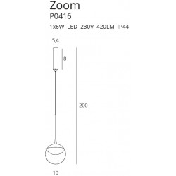 PAKABINAMAS LED ŠVIESTUVAS ZOOM 6W JUODAS internetu