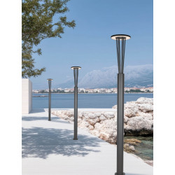 PASTATOMAS LED ŠVIESTUVAS E445 15,5W TAMSIAI PILKAS pigiau