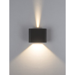 SIENINIS LED ŠVIESTUVAS E433 6W JUODAS kaina