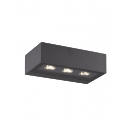 SIENINIS LED ŠVIESTUVAS E518 13,5W TAMSIAI PILKAS