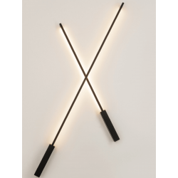 SIENINIS LED ŠVIESTUVAS 25322 H121 14W JUODAS pigiau