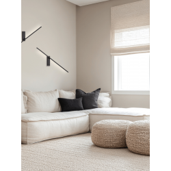 SIENINIS LED ŠVIESTUVAS 25318 H100 14W JUODAS kaina