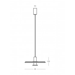 PAKABINAMAS LED ŠVIESTUVAS 25176 D45 13W PILKAS pigiau
