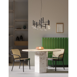 PAKABINAMAS LED ŠVIESTUVAS BOLLA 9 42W CCT JUODAS DIM kaina