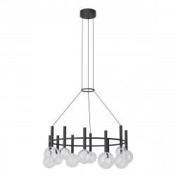 PAKABINAMAS LED ŠVIESTUVAS BOLLA 12 53W CCT JUODAS DIM kaina