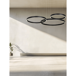 PAKABINAMAS LED ŠVIESTUVAS 25375 D100 | D80 | D60 174W JUODAS kaina