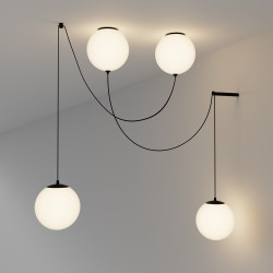 PAKABINAMAS LED ŠVIESTUVAS TWINS 20W JUODAS pristatymas