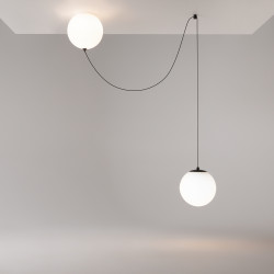 PAKABINAMAS LED ŠVIESTUVAS TWINS 20W JUODAS kaina