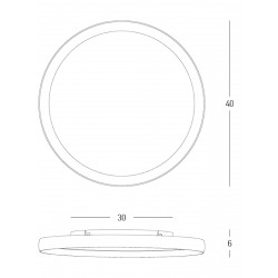 LUBINIS LED ŠVIESTUVAS 25185 20W D40 BALTAS | AUKSO SPALVOS internetu