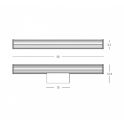 SIENINIS LED ŠVIESTUVAS 25456 L60 12W BALTAS kaina