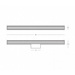 SIENINIS LED ŠVIESTUVAS 25457 L90 20W BALTAS pigiau