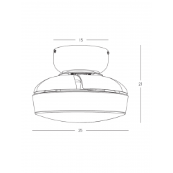 LUBINIS LED ŠVIESTUVAS SU VENTILIATORIUMI 25329 20W BALTAS skubiai