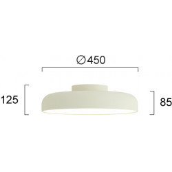 LUBINIS LED ŠVIESTUVAS DEVA D45 36W KREMINĖS SPALVOS kaina