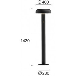 PASTATOMAS LED ŠVIESTUVAS DEVA 28W JUODAS kaina