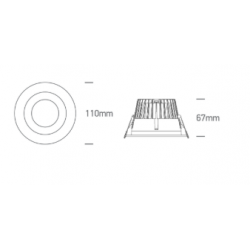 ĮLEIDŽIAMAS LED ŠVIESTUVAS 10112ED/W/V 12W BALTAS pigiau