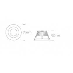 ĮLEIDŽIAMAS LED ŠVIESTUVAS 10107ED/W/V 7W BALTAS pigiau