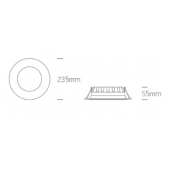 ĮLEIDŽIAMA LED PANELĖ 10124T/W/V 24W BALTA internetu