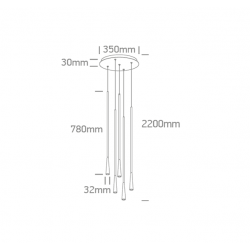 PAKABINAMAS LED ŠVIESTUVAS 63076C/B/W 235W JUODAS kaina
