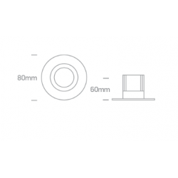 ĮLEIDŽIAMAS LED ŠVIESTUVAS 10107HA/W/V 6,5W BALTAS pigiau