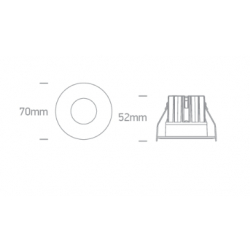 ĮLEIDŽIAMAS LED ŠVIESTUVAS 10107RA/W/V 7W BALTAS pigiau