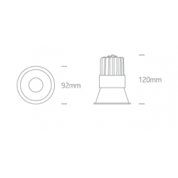 ĮLEIDŽIAMAS LED ŠVIESTUVAS 10115FD/W/V 15W BALTAS pigiau