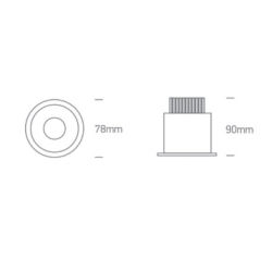 ĮLEIDŽIAMAS LED ŠVIESTUVAS 10107WD/W/V 6,5W BALTAS pigiau
