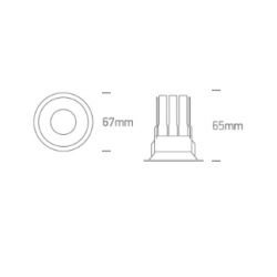 ĮLEIDŽIAMAS LED ŠVIESTUVAS 10107WP/B/V 6,5W JUODAS kaina