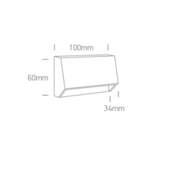 SIENINIS LED ŠVIESTUVAS 67386A/W/V 1,5W BALTAS kaina