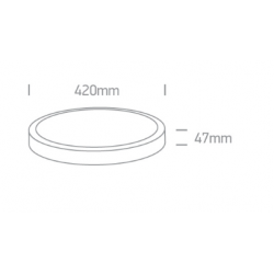 LUBINIS LED ŠVIESTUVAS 62140F/W/V D42 40W BALTAS kaina