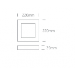 LUBINIS LED ŠVIESTUVAS 62122F/W/V L22 22W BALTAS kaina