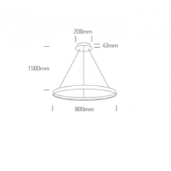 PAKABINAMAS LED ŠVIESTUVAS 63156/B/W D80 50W JUODAS pigiau