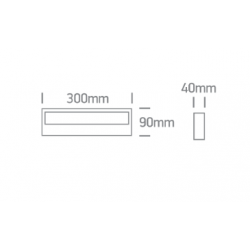 SIENINIS LED ŠVIESTUVAS 38010A/B/V L30 12W JUODAS kaina