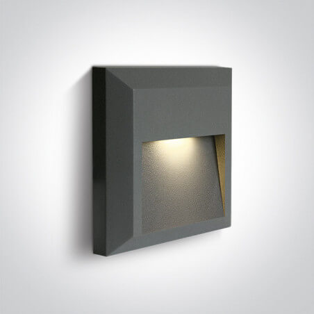 SIENINIS LED ŠVIESTUVAS ONE LIGHT 67388B/AN/V 2W ANTRACITO SPALVOS