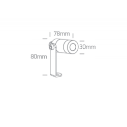 KRYPTINIS LED ŠVIESTUVAS 67538A/B/W 2W JUODAS kaina