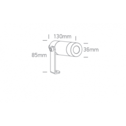 KRYPTINIS LED ŠVIESTUVAS 67538B/B/W 6,5W JUODAS kaina