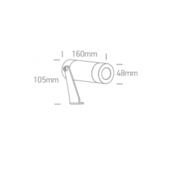 KRYPTINIS LED ŠVIESTUVAS 67538C/B/W 12W JUODAS kaina