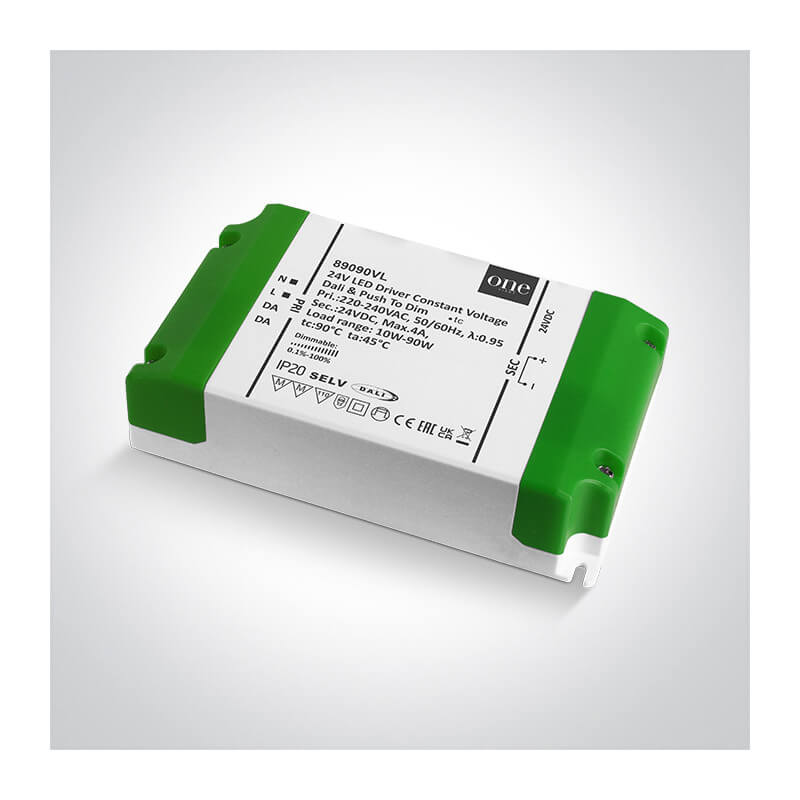 IMPULSINIS LED MAITINIMO ŠALTINIS 24V 10-90W TRIAC ONE LIGHT 89090VL