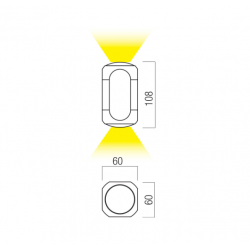 SIENINIS LED ŠVIESTUVAS CRISP 6W 3000K RUDAS kaina