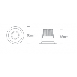 ĮLEIDŽIAMAS LED ŠVIESTUVAS 11107FD/W/V 7W BALTAS kaina