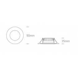 ĮLEIDŽIAMA LED PANELĖ 10103T/W/V 3W BALTA pigiau