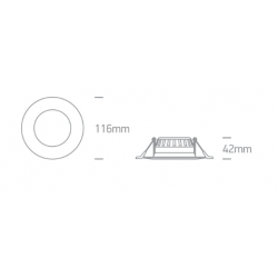 ĮLEIDŽIAMA LED PANELĖ 10107T/W/V 7W BALTA internetu