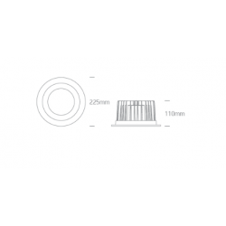 ĮLEIDŽIAMAS LED ŠVIESTUVAS 10130CA/W/V 30W BALTAS pigiau