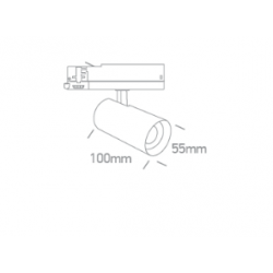 ŠVIESTUVAS 3PH ŠVIESTUVŲ SISTEMAI 65670AT/W/V 8W | 10W | 12W CCT BALTAS kaina
