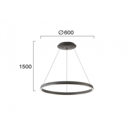 Pakabinamas LED šviestuvas VENUS D60 40W CCT JUODAS kaina